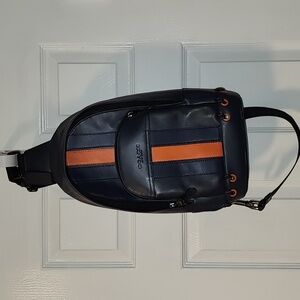 Coach West Pack Blue Orange Varsity Stripe EUC